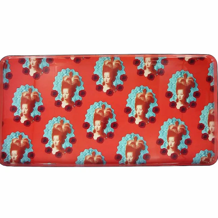 Discount Boutiques de musées Plateau rectangulaire Marie-Antoinette Pop Corail - 20 x 40 cm