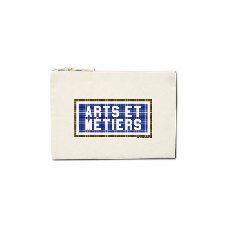Boutiques de musées Trousses, Pochettes-Pochette imprimée Arts et Métiers - Écrue
