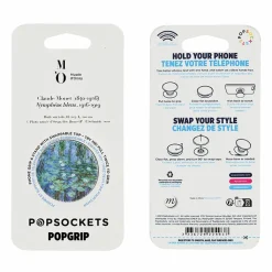 New Boutiques de musées Poignée/support pour téléphone Claude Monet - Nymphéas bleus - PopSockets