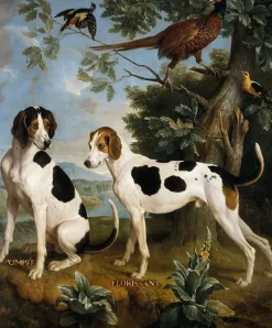 Boutiques de musées Panneaux Aluminium|Affiches D'Art Encadrées-Pompée et Florissant, chiens de Louis XV (panneaux aluminium)