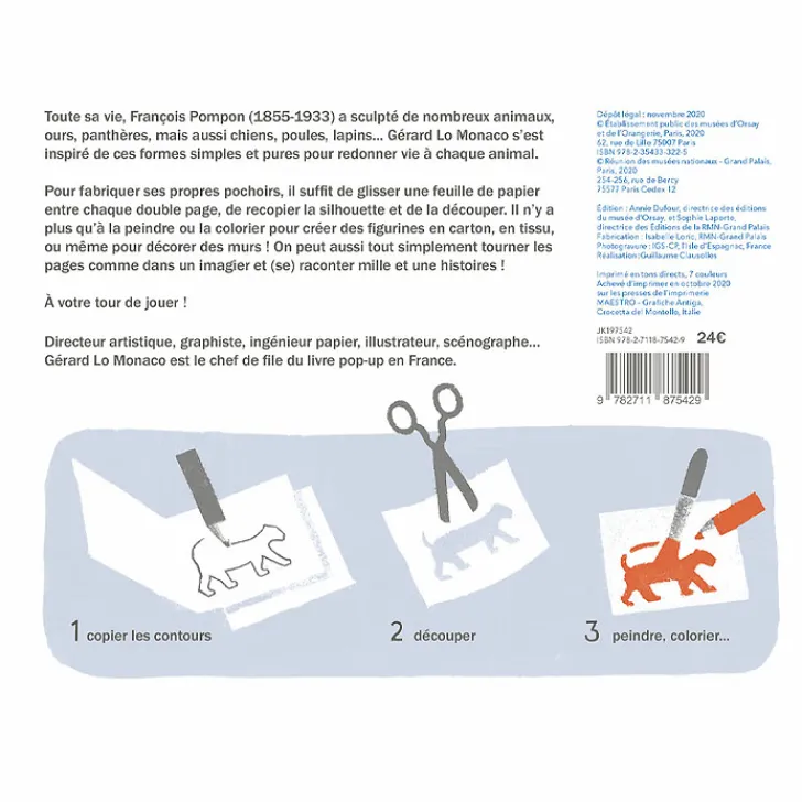 Boutiques de musées Loisirs Créatifs|Livres Jeunesse-Pompon Mes pochoirs