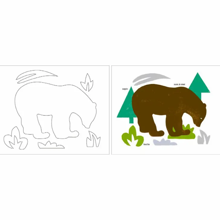 Boutiques de musées Loisirs Créatifs|Livres Jeunesse-Pompon Mes pochoirs