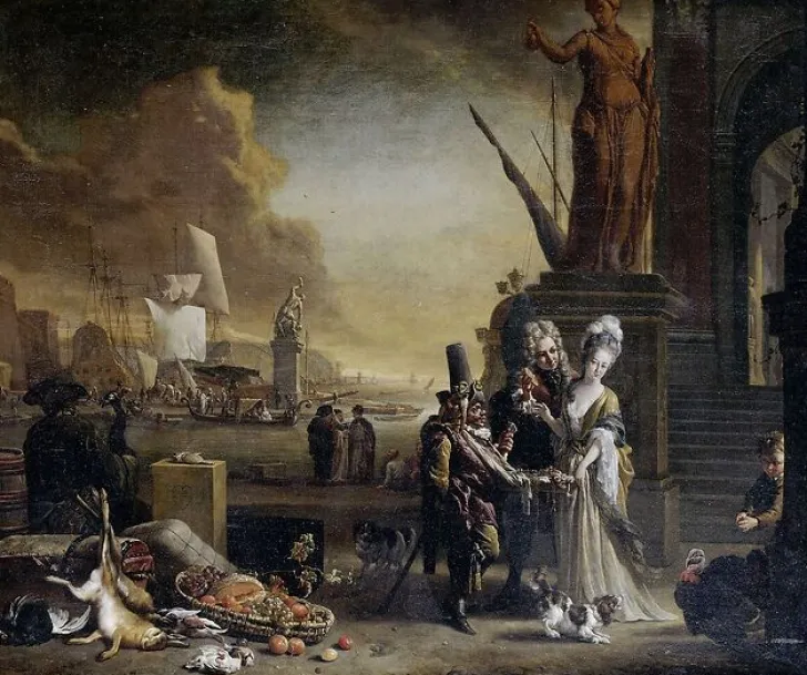 Boutiques de musées Panneaux Acryliques|Toiles Sur Châssis-Port de mer méridional avec vendeur de colifichets (panneaux acryliques)