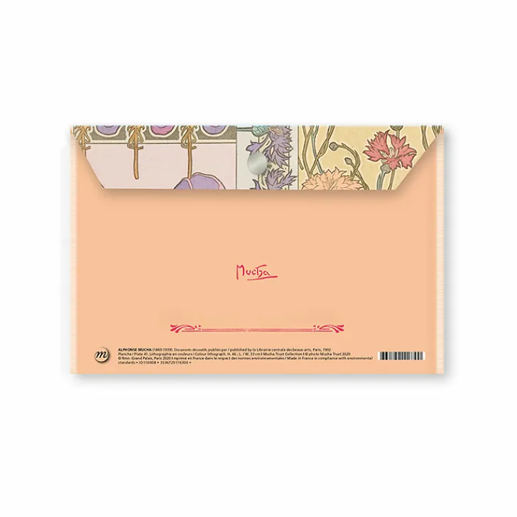 Boutiques de musées Porte-documents avec bouton pression Alphonse Mucha - Motifs décoratifs, planche 41