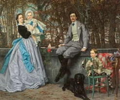 Boutiques de musées Portrait de la famille du marquis de M., dit aussi Le Marquis et la marquise de Miramon et leurs enfants (détail), 1865 (panneaux acryliques)