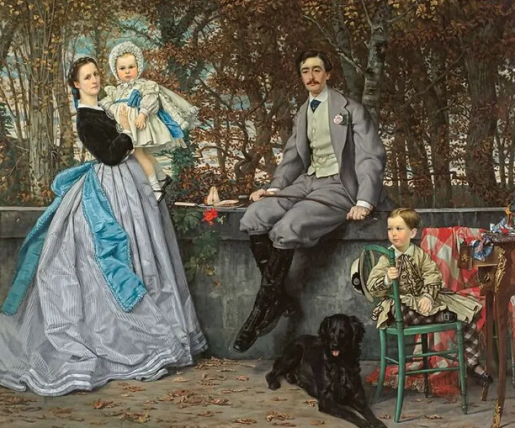 Boutiques de musées Portrait de la famille du marquis de M., dit aussi Le Marquis et la marquise de Miramon et leurs enfants (détail), 1865 (panneaux acryliques)