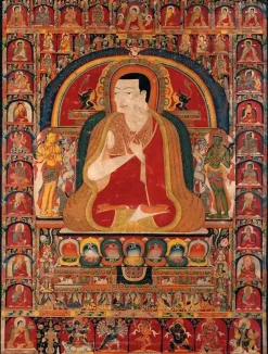 Boutiques de musées Panneaux Acryliques|Toiles Sur Châssis-Portrait de Onpo Lama Rinpoche (1251-1296) et les Arhats (panneaux acryliques)