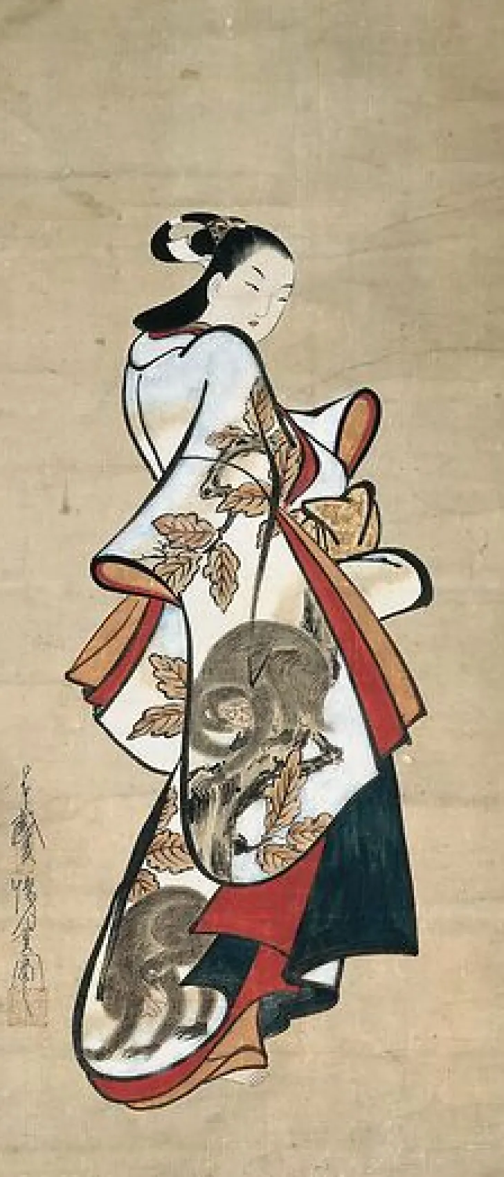 Hot Boutiques de musées Portrait d'une courtisane paradant (affiches d'art encadrées)