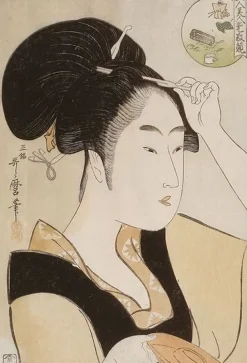 Boutiques de musées Panneaux Aluminium|Panneaux Acryliques-Portrait d'une servante de la maison de thé Suminoe à Shiba (panneaux aluminium)