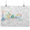 Boutiques de musées Loisirs Créatifs-Poster géant à colorier - Paris