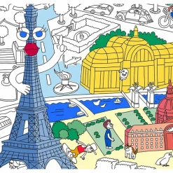 Boutiques de musées Loisirs Créatifs-Poster géant à colorier - Paris