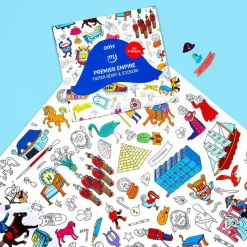 Boutiques de musées Loisirs Créatifs-Poster géant à décorer et stickers Premier Empire - OMY