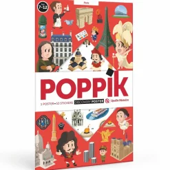 Boutiques de musées Loisirs Créatifs-Poster pédagogique Paris + 53 stickers - Poppik