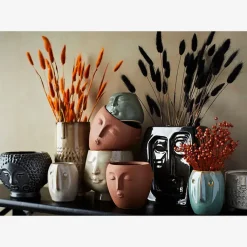 Boutiques de musées Art De La Maison-Pot de fleurs Visage Vert