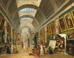 Boutiques de musées Panneaux Aluminium|Panneaux Acryliques-Projet d'aménagement de la Grande Galerie du Louvre en 1796 (panneaux aluminium)