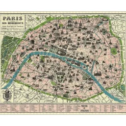 Boutiques de musées Jeux-Puzzle 1000 pièces plan de Paris
