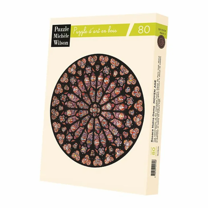 Boutiques de musées Puzzle d'art en bois 80 pièces Rosace Notre-Dame de Paris