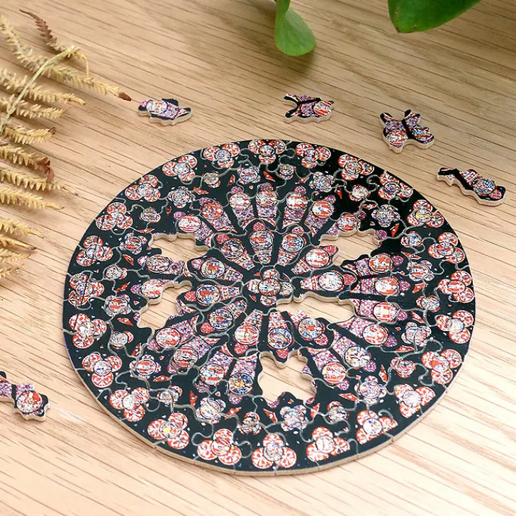 Boutiques de musées Puzzle d'art en bois 80 pièces Rosace Notre-Dame de Paris