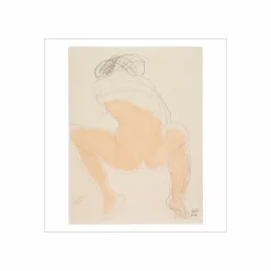Boutiques de musées Affiches Et Reproductions-Reproduction Auguste Rodin - Femme accroupie vue de dos, un vêtement sur les épaules