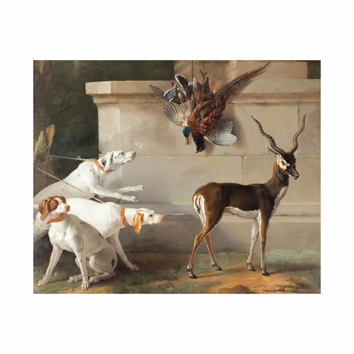 Outlet Boutiques de musées Reproduction sous Marie-Louise Jean-Baptiste Oudry - Trois chiens et une antilope, 1745