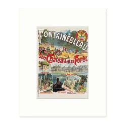 Boutiques de musées Affiches Et Reproductions-Reproduction sous Marie-Louise Fontainebleau, son château et sa forêt (Affiche Bischoff), 1891