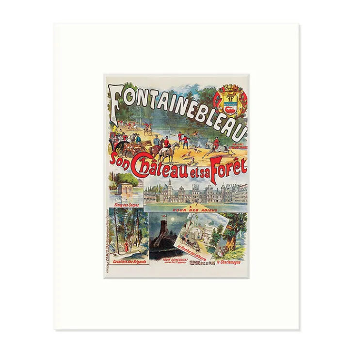 Boutiques de musées Affiches Et Reproductions-Reproduction sous Marie-Louise Fontainebleau, son château et sa forêt (Affiche Bischoff), 1891