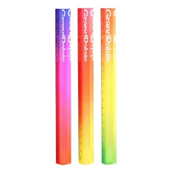 Boutiques de musées Accessoires De Bureau-Règle cubique 20CM Rose/jaune Logo Grand Palais