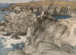 Sale Boutiques de musées Rochers au bord de la mer en Bretagne à l'île d'Yeu (panneaux acryliques)