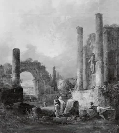 Boutiques de musées Panneaux Aluminium|Affiches D'Art Encadrées-Ruines d'un temple (panneaux aluminium)