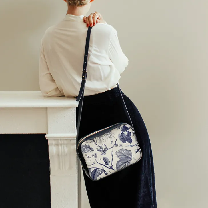 Boutiques de musées Sacs, Tote Bags-Sac à main bleu Herbier du roi - Maison Baluchon