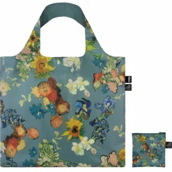 Boutiques de musées Sacs, Tote Bags-Sac Vincent van Gogh - Bouquet de fleurs - Bleu - Loqi