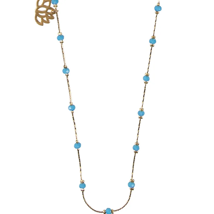 Hot Boutiques de musées Sautoir Nymphéas Turquoise - Les Cleias