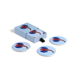 Hot Boutiques de musées Set 4 Dessous de verre en céramique Fishkoï - Gangzaï