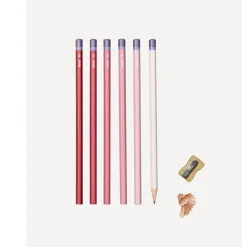 New Boutiques de musées Set de 6 crayons à papier Dégradé rose
