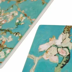 Boutiques de musées Art De La Table-Set de 3 Dessous de verres en céramique Vincent van Gogh - Amandier en fleurs - Van Gogh Museum Amsterdam®