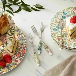 Boutiques de musées Art De La Table-Set de 4 fourchettes à dessert Fleurs et fruits - Morris & Co.