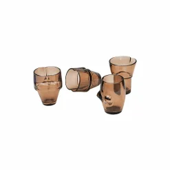 Hot Boutiques de musées Set de 4 verres empilables Corps - Brun - Doiy