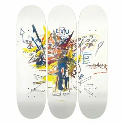 Boutiques de musées Art De La Maison-Skateboards Triptyque Jean-Michel Basquiat - Exu, 1988 - The Skateroom
