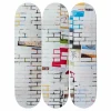Boutiques de musées Design|Art De La Maison-Skateboards Triptyque Kelley Walker - White Bricks - The Skateroom - Édition limitée