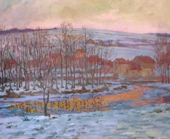 Boutiques de musées Panneaux Aluminium|Affiches D'Art-Soir d'hiver à Pontarlier (panneaux aluminium)