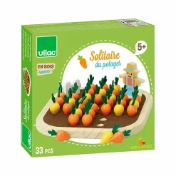 Boutiques de musées Jeux-Solitaire du potager en bois - Jour de récolte - Vilac