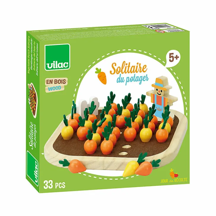 Boutiques de musées Jeux-Solitaire du potager en bois - Jour de récolte - Vilac