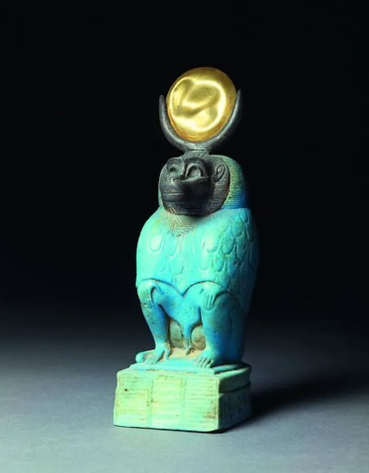 Boutiques de musées Panneaux Aluminium|Toiles Sur Châssis-Statuette du dieu Thot en babouin (panneaux aluminium)