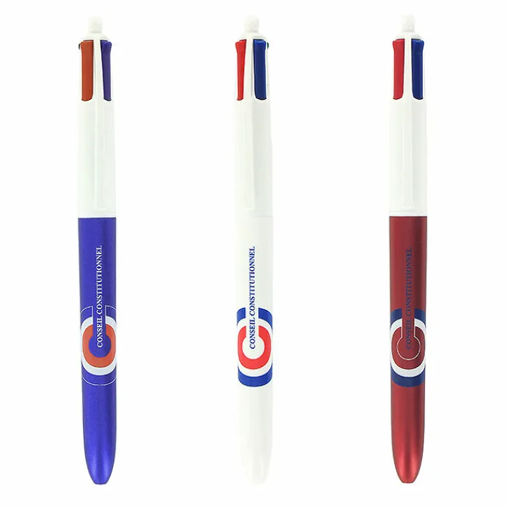 Boutiques de musées Écriture-Stylo 4 couleurs Rouge effet glacé - Conseil constitutionnel