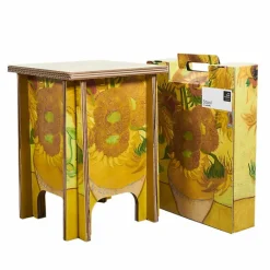 New Boutiques de musées Tabouret pliable en carton Vincent van Gogh - Tournesols - Unfold x Van Gogh Museum Amsterdam®