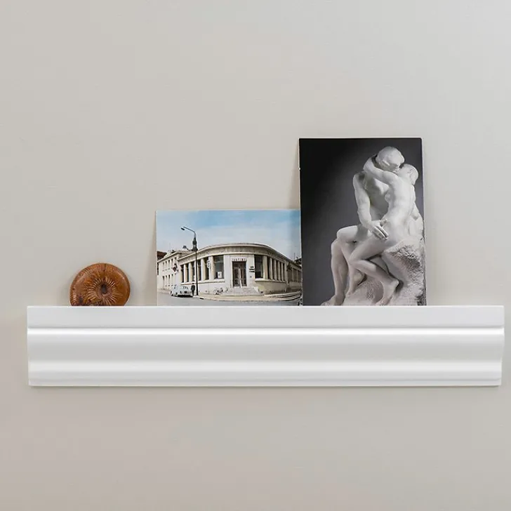 Boutiques de musées Design|Art De La Maison-Étagère Haussman Hêtre massif - Blanc Laqué - 40 x 7 cm - Déjà-vu