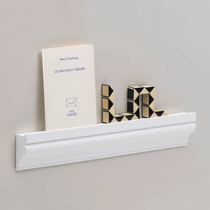 Outlet Boutiques de musées Étagère Haussman Hêtre massif - Blanc Mat - 40 x 7 cm - Déjà-vu