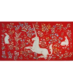 Boutiques de musées Art De La Maison-Tapisserie Licorne - Rouge
