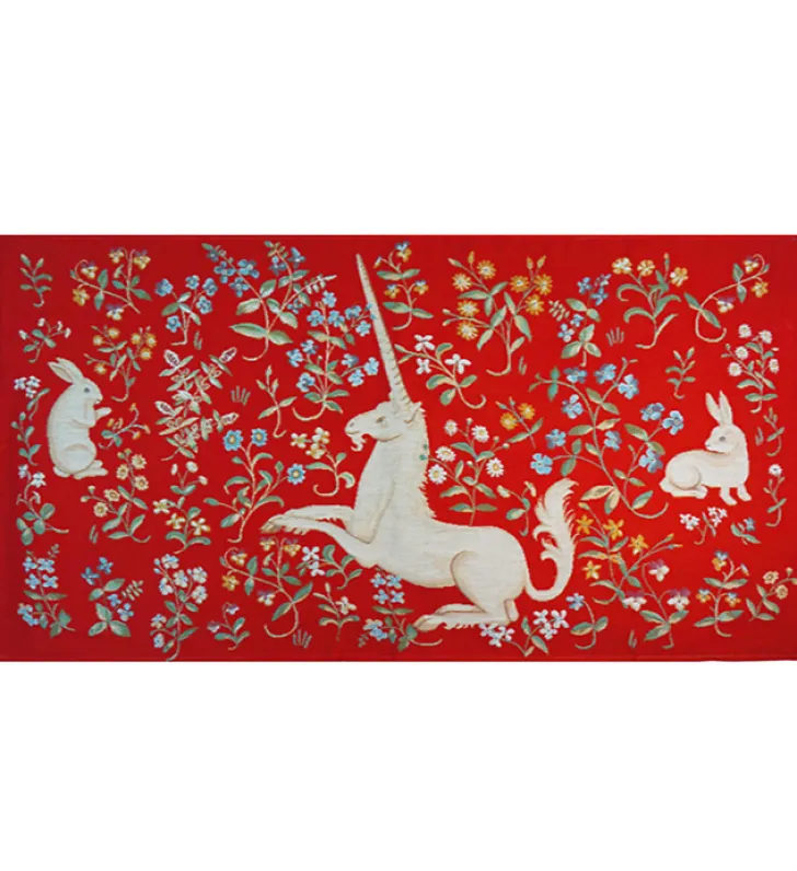 Boutiques de musées Art De La Maison-Tapisserie Licorne - Rouge
