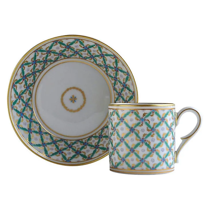 Clearance Boutiques de musées Tasse et soucoupe Quadrille vert